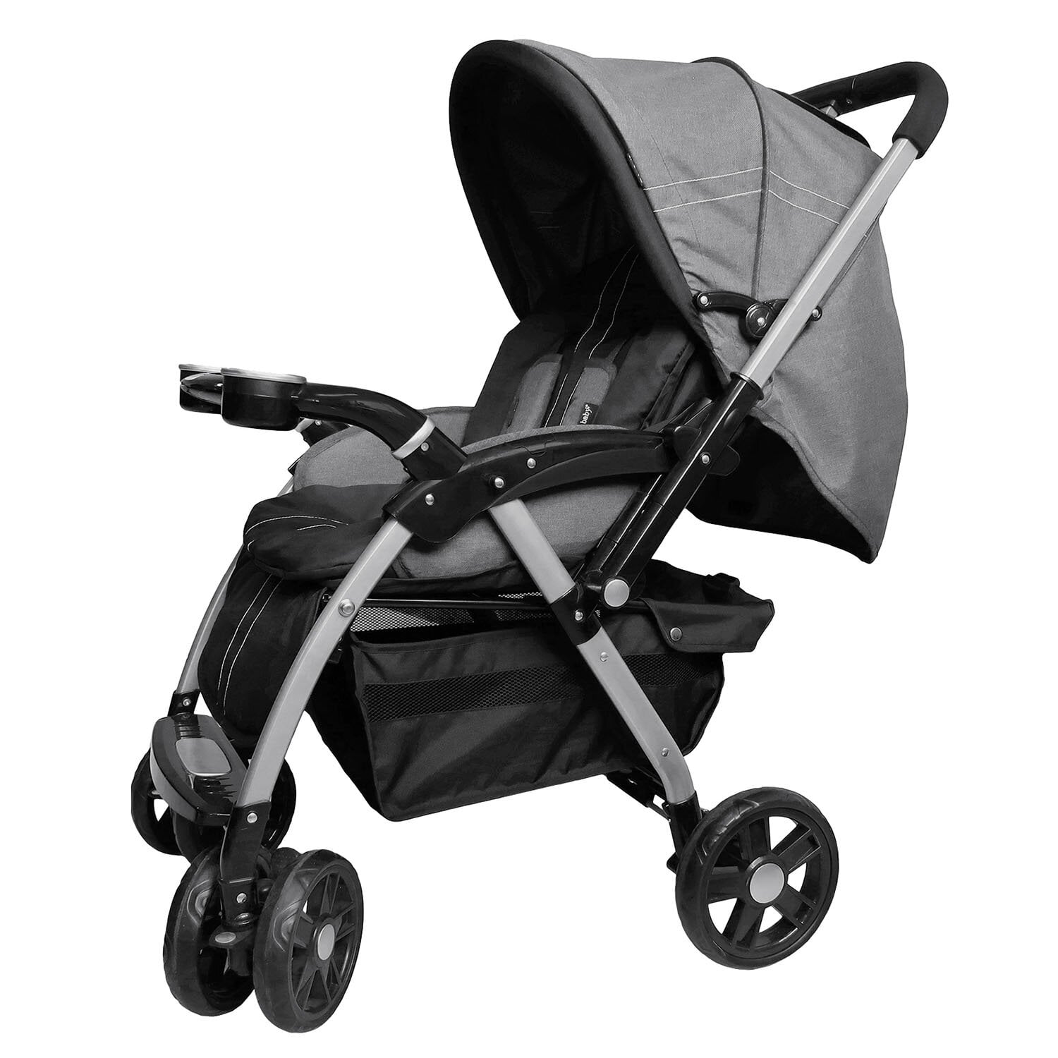 COCHE CUNA EBABY ROSSI EB1130 GRIS TRAVEL SYSTEM - 2