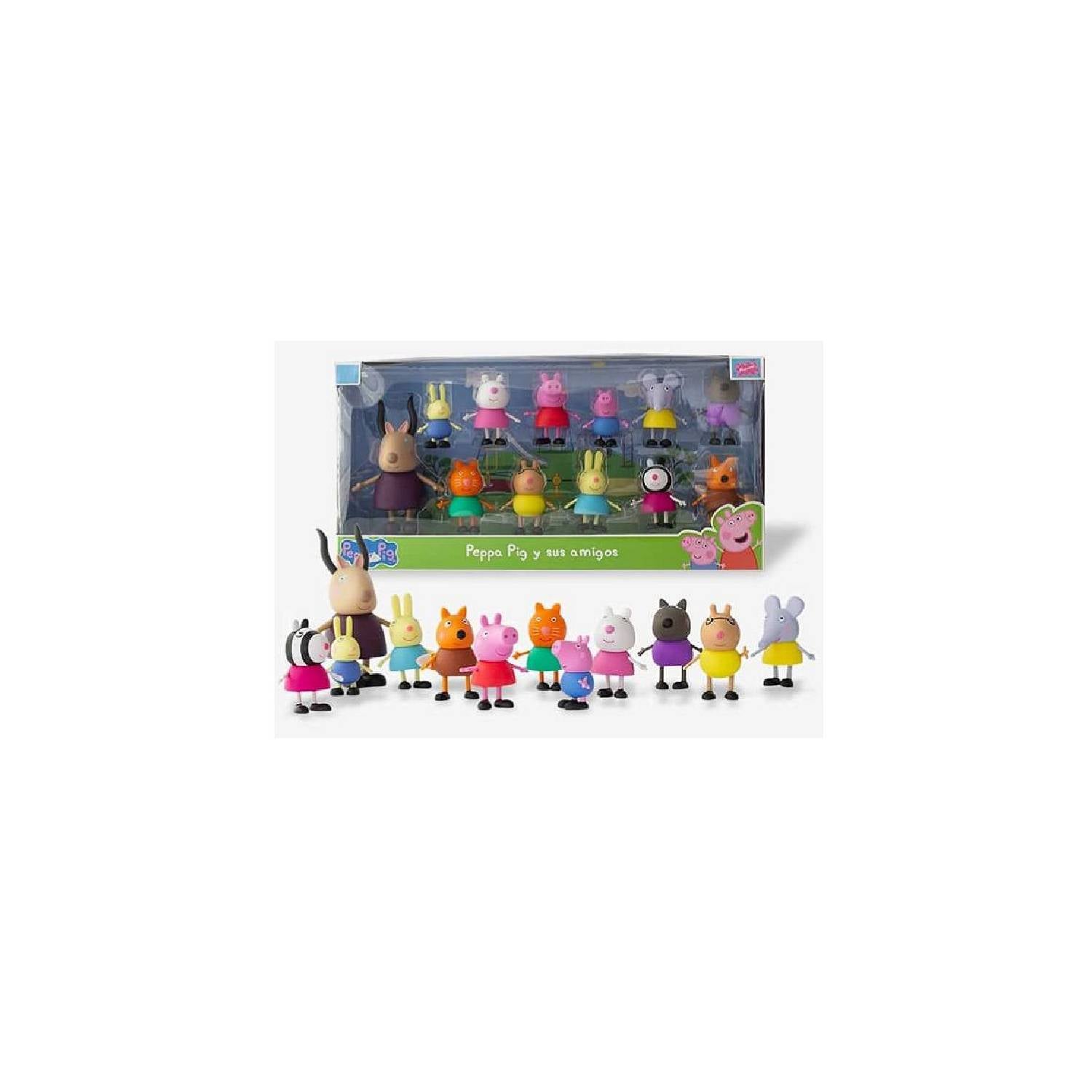 SET DE FIGURAS DE ACCIÓN PEPPA PIG Y SUS AMIGOS 12 PERSONAJES PP-12 - 1
