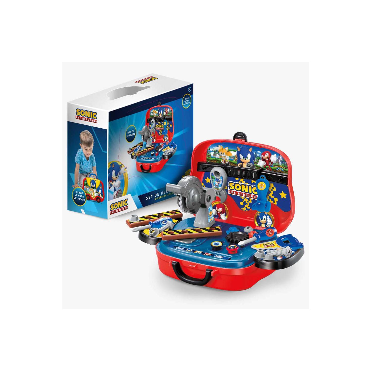 SET DE HERRAMIENTAS Y LONCHERA 2 EN 1 THE HEDGEHOG SEGA EODS008-916A - 2