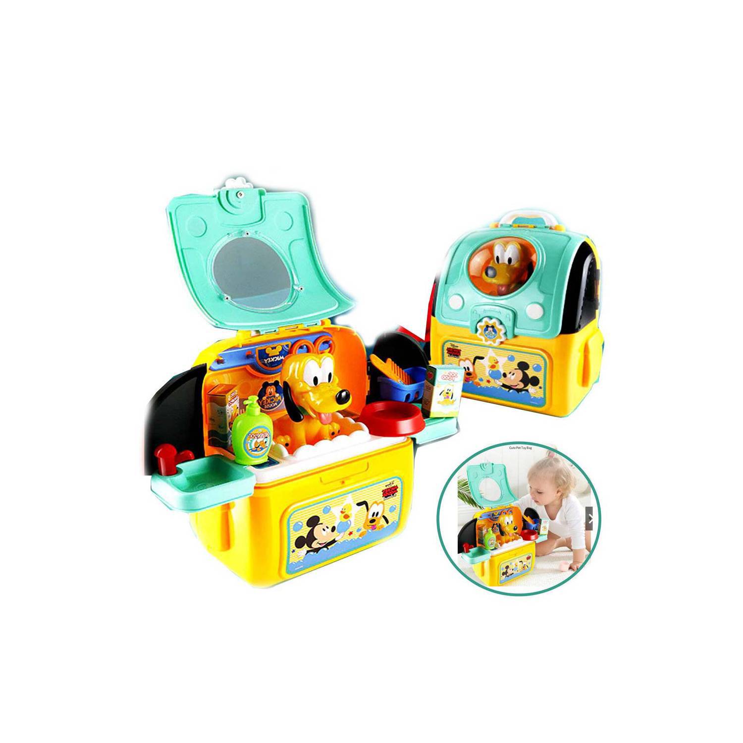 SET DE VETERINARIO Y MOCHILA 2 EN 1 PLUTO Y MICKEY MOUSE - 2