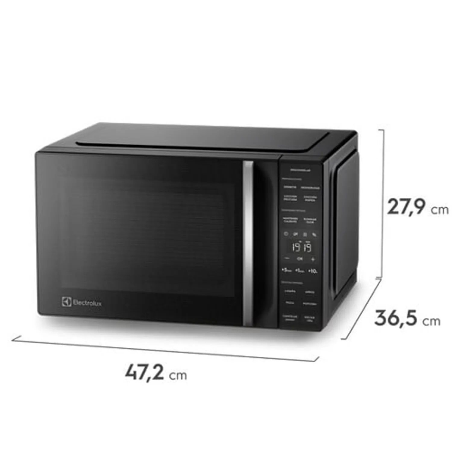 HORNO MICROONDAS FREESTANDING 25LT ELECTROLUX EMDY25S2MXB NEGRO - 4