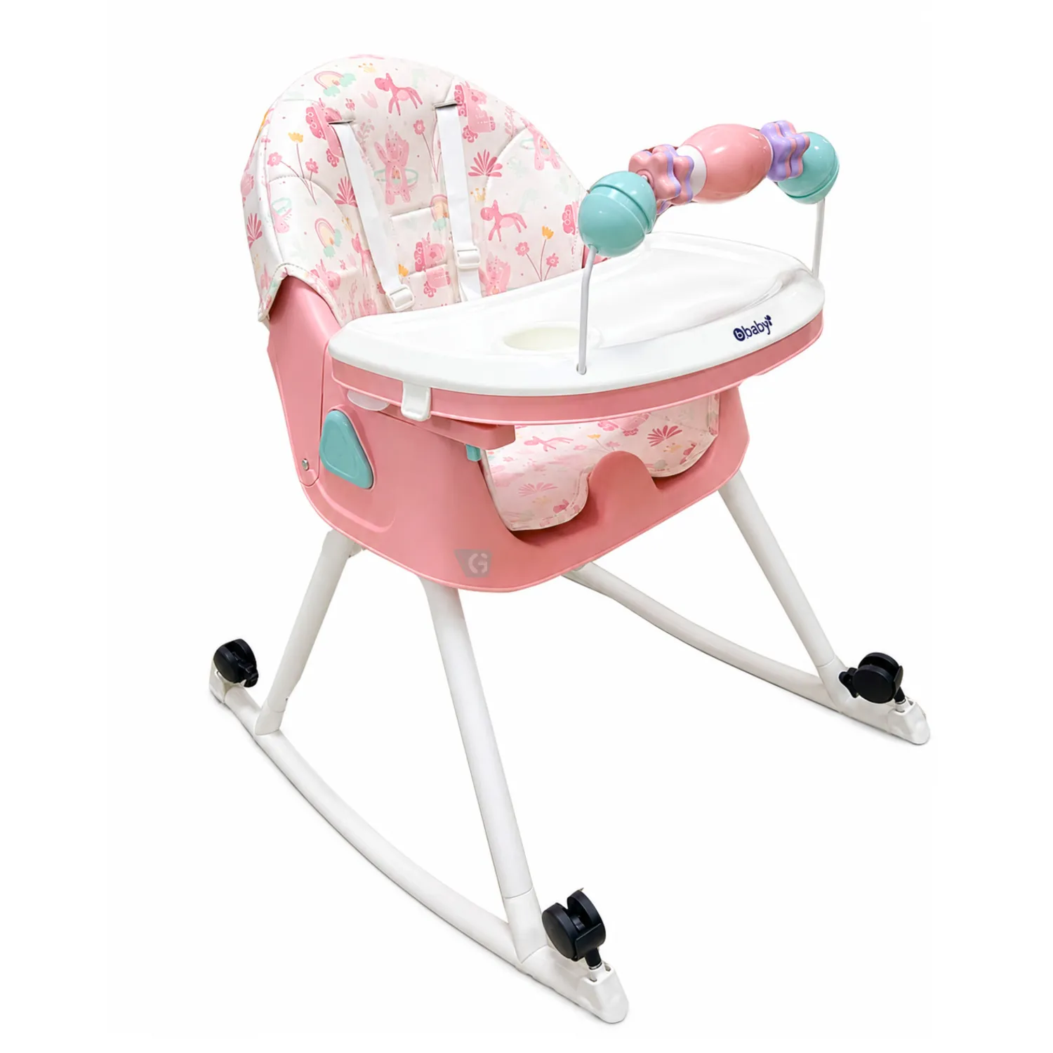 SILLA DE COMER EBABY CON MECEDORA DALI ROSADO 633-1 - 5