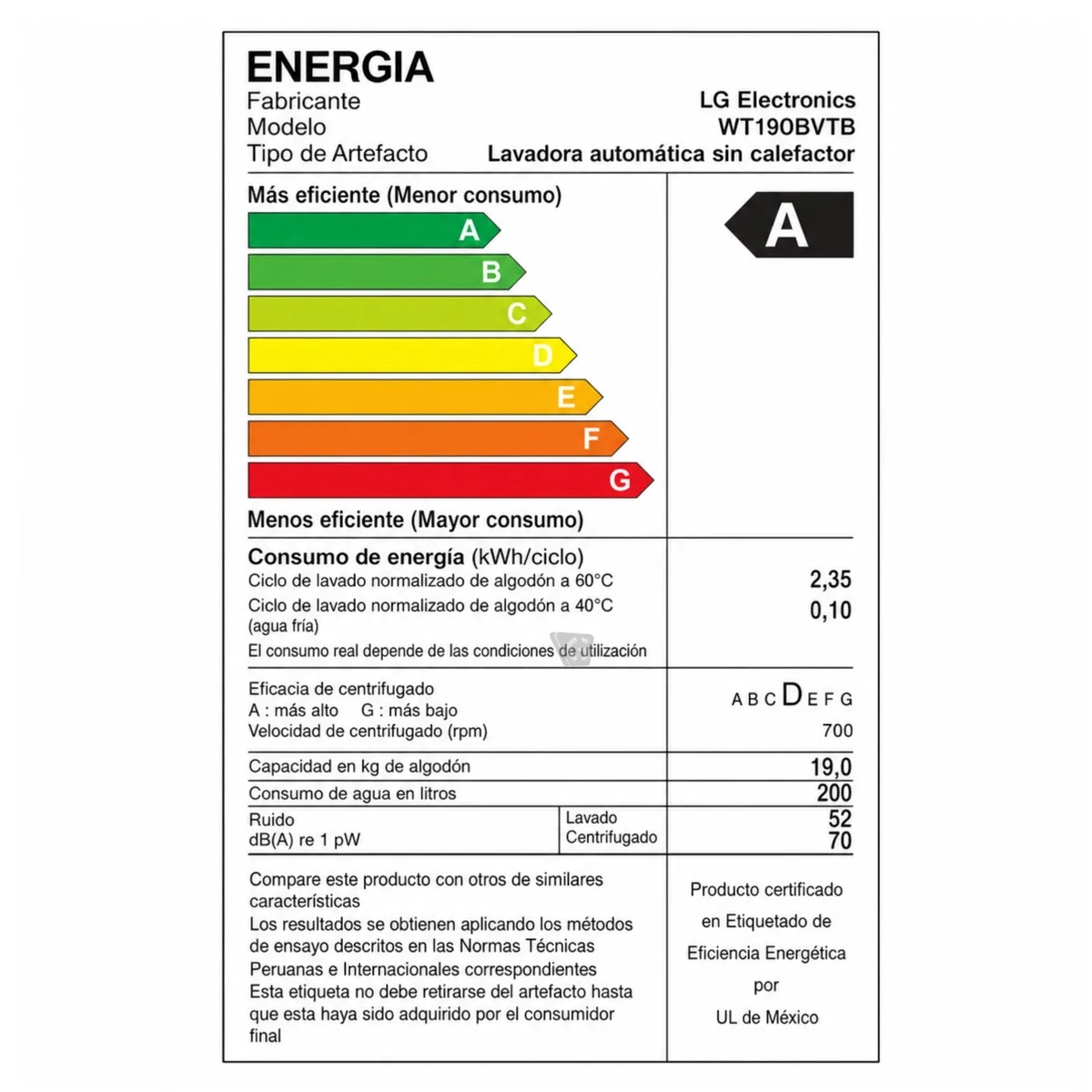 LAVADORA LG 19 KG TURBODRUM CARGA SUPERIOR ONYX NEGRO WT19OBVTB - 8