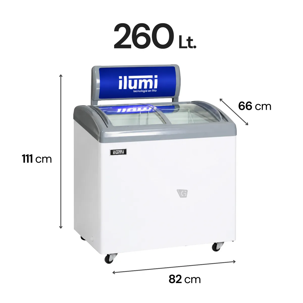 CONGELADOR HORIZONTAL 260LT BLANCO ILUMI TF-2600 - 5