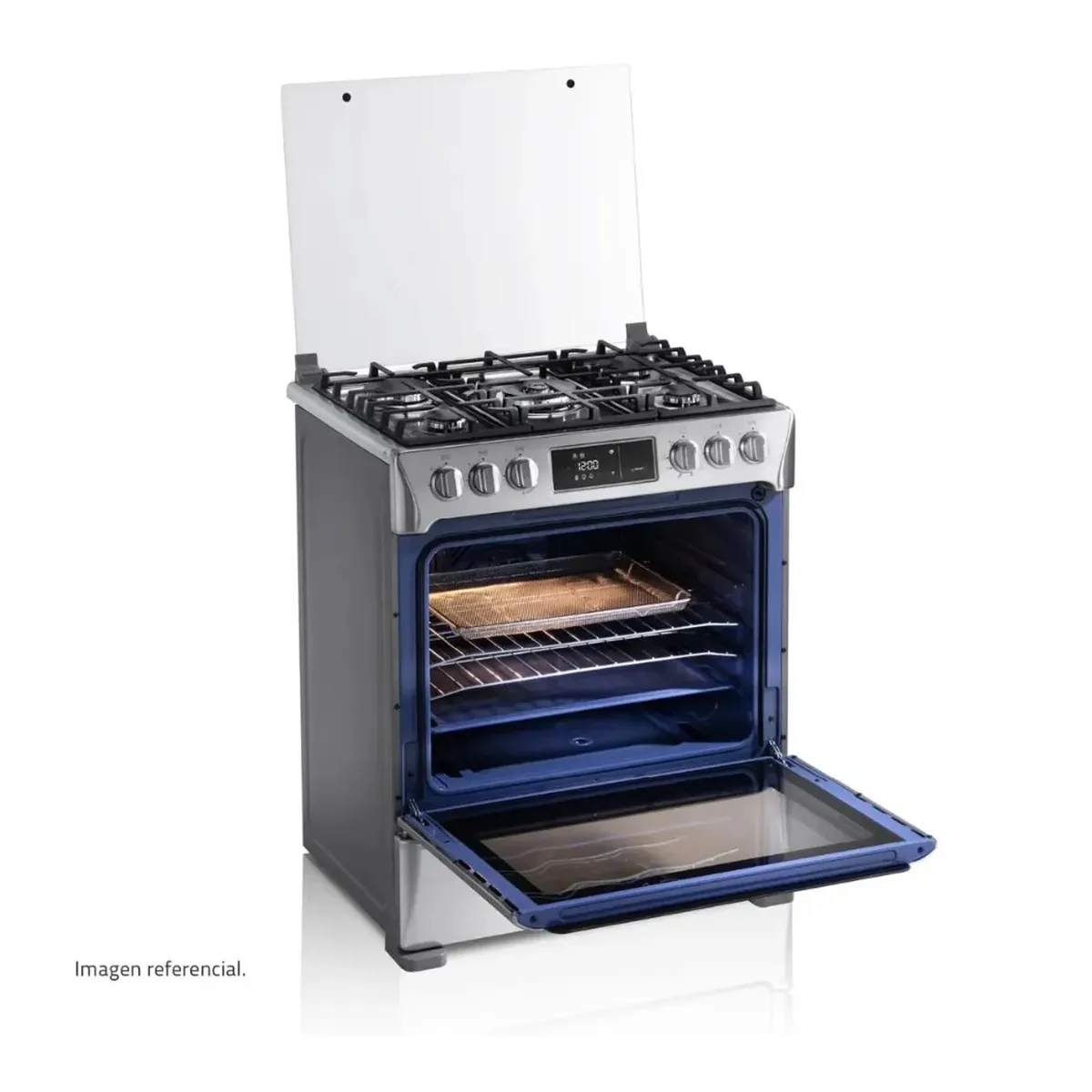 COCINA INDURAMA SMART CPI-3595C 30 PULGADAS 5 HORNILLAS CROMA - 2