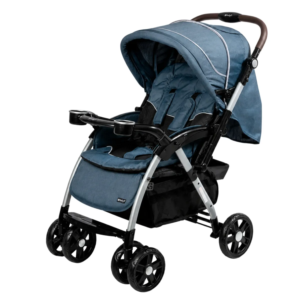 COCHE CUNA YODIE EBABY 1142-2 AZUL - 2