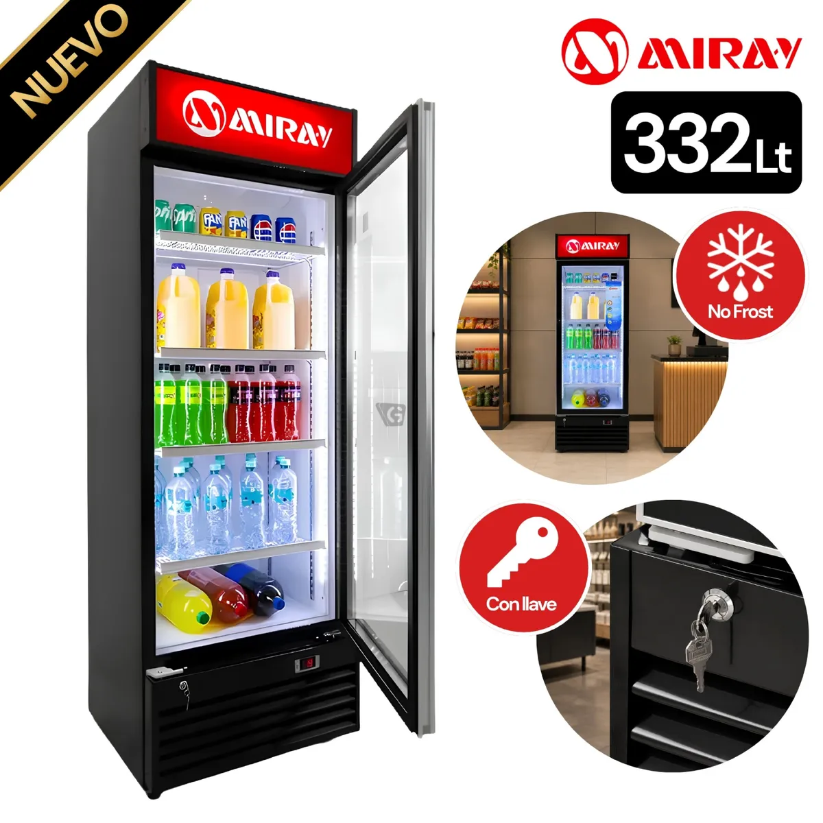 CONSERVADORA EXHIBIDORA MIRAY CMVE-335D 332L - 1