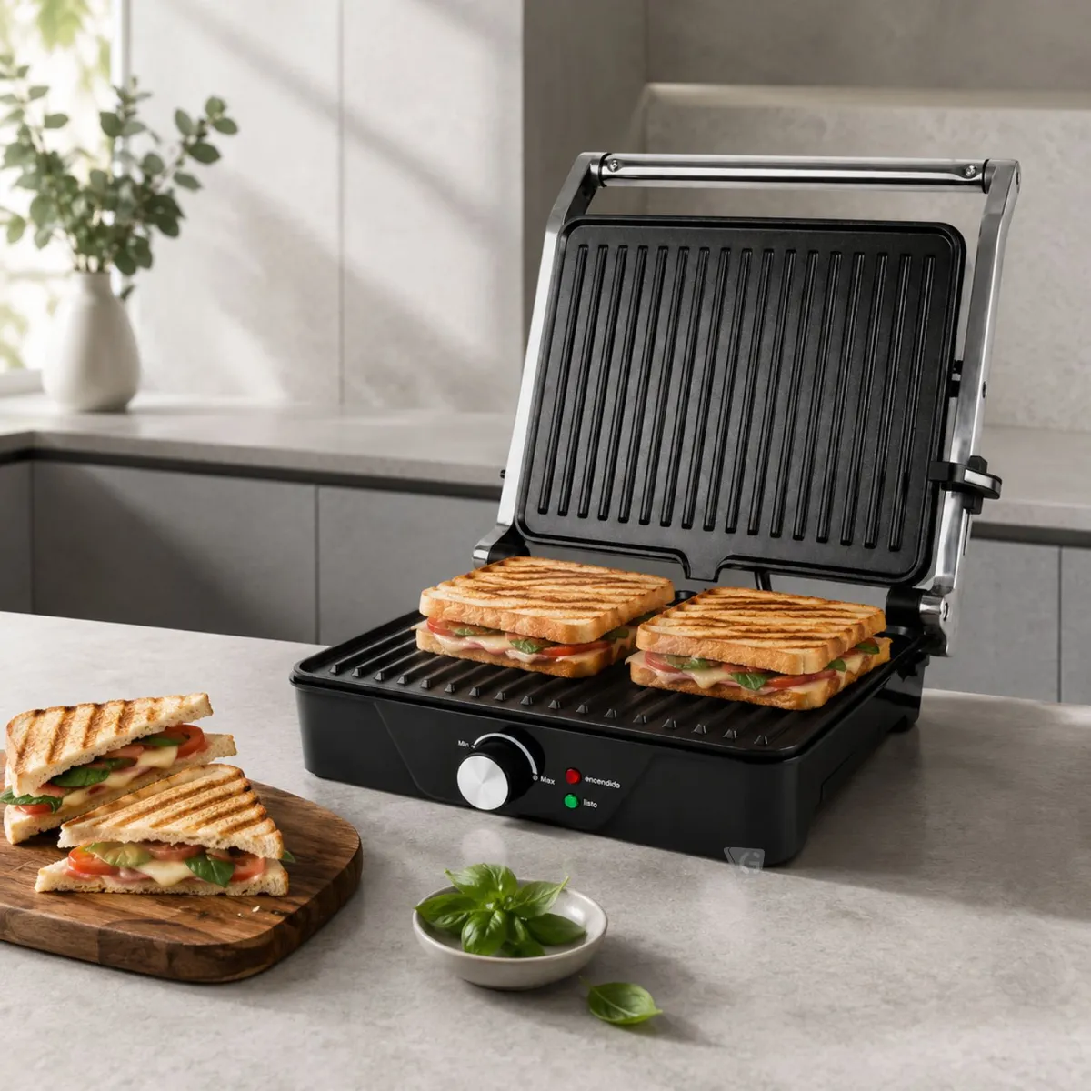 GRILL PANINI COLDEX CX-SND180GRILL ACERO INOXIDABLE 2000W - 7