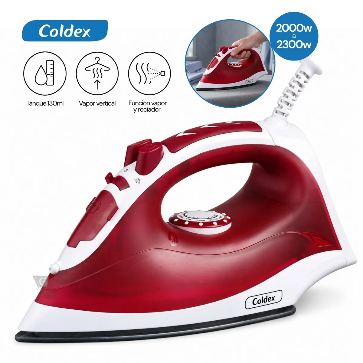 PLANCHA VAPOR BASE CERÁMICA COLDEX CX PL ANTRED - 1