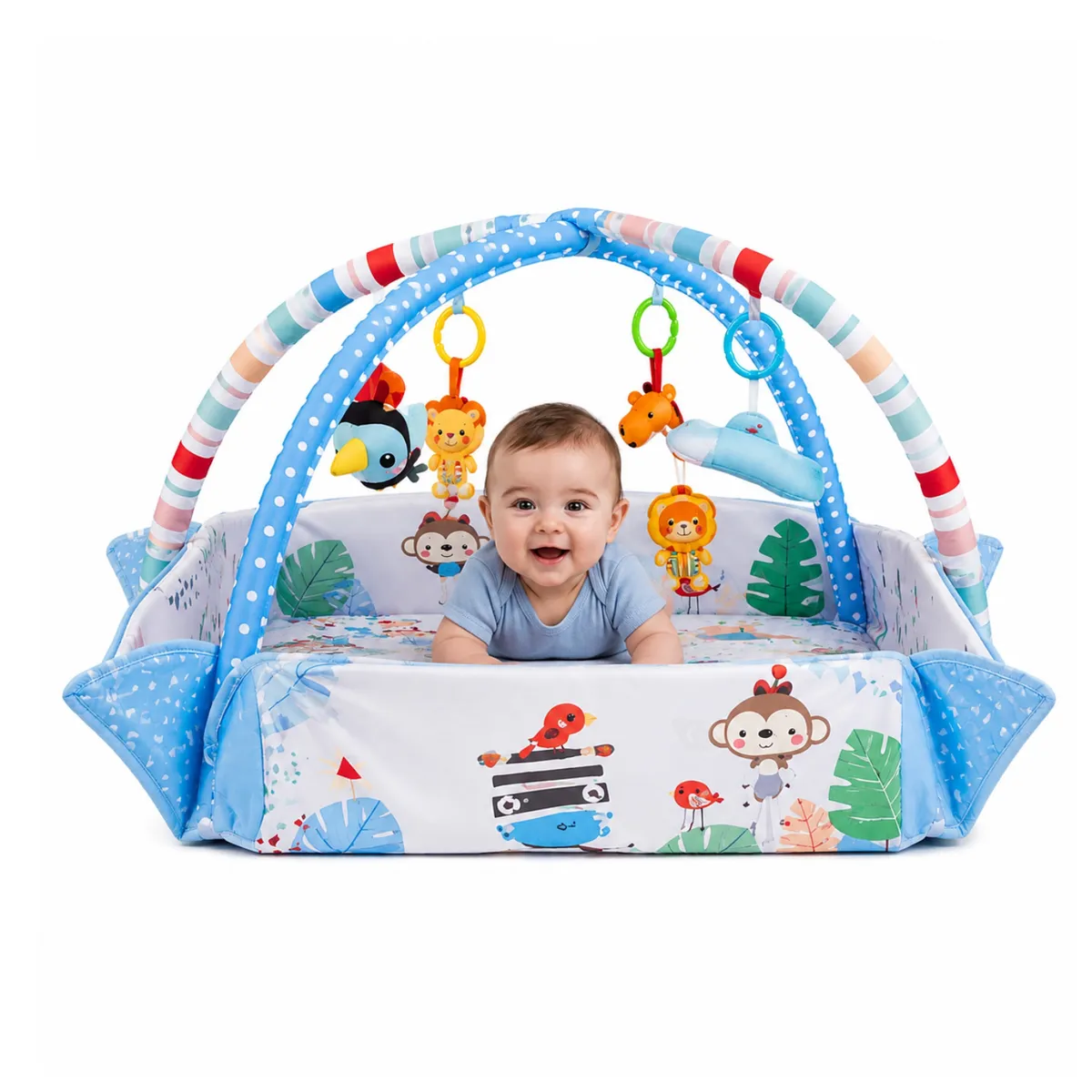 GIMNASIO MUSICAL 7 EN 1 CON PELOTAS DOUX BEBE AZUL COD. 668.34 - 1