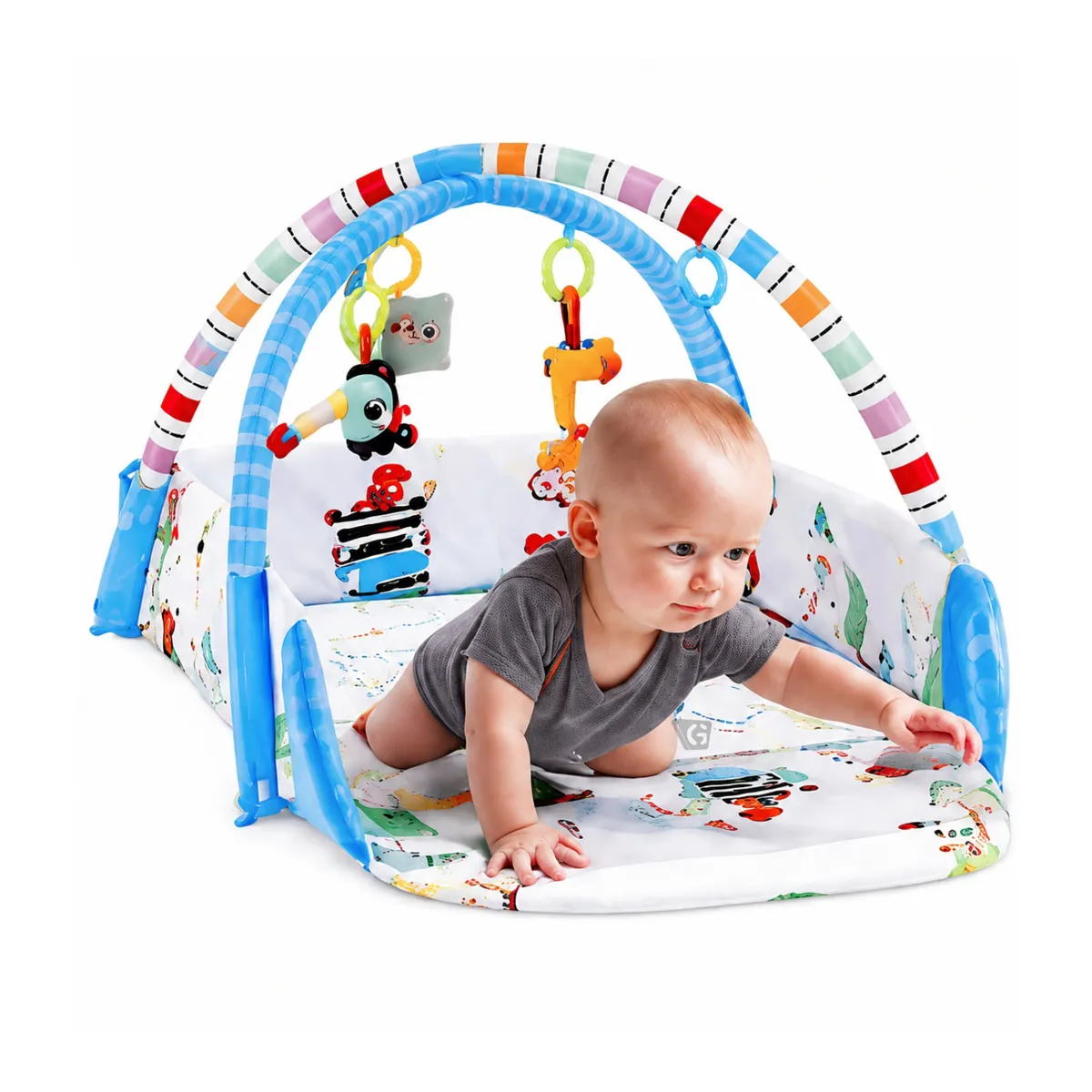 GIMNASIO MUSICAL 7 EN 1 CON PELOTAS DOUX BEBE AZUL COD. 668.34 - 2