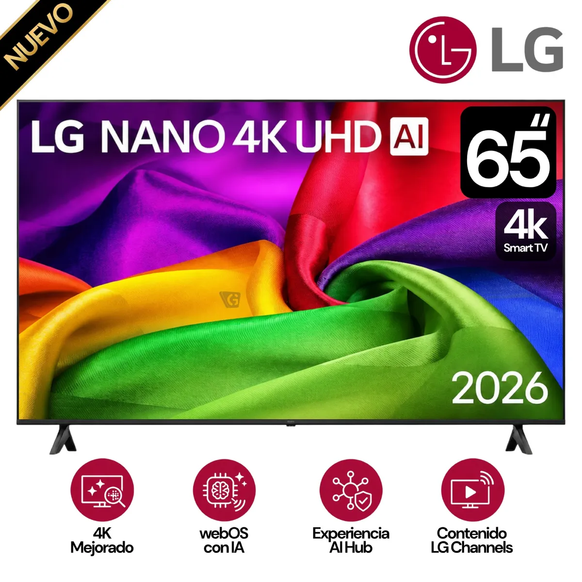 TELEVISOR LG 65 PULG NANO 4K HD AI SMART TV 65NU800BPSB - 1