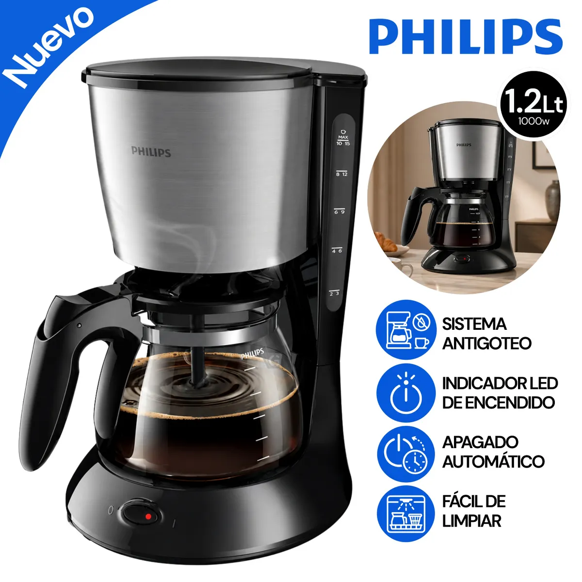 CAFETERA PHILIPS DAILY COLLECTION HD7462_20 1.2L - 1