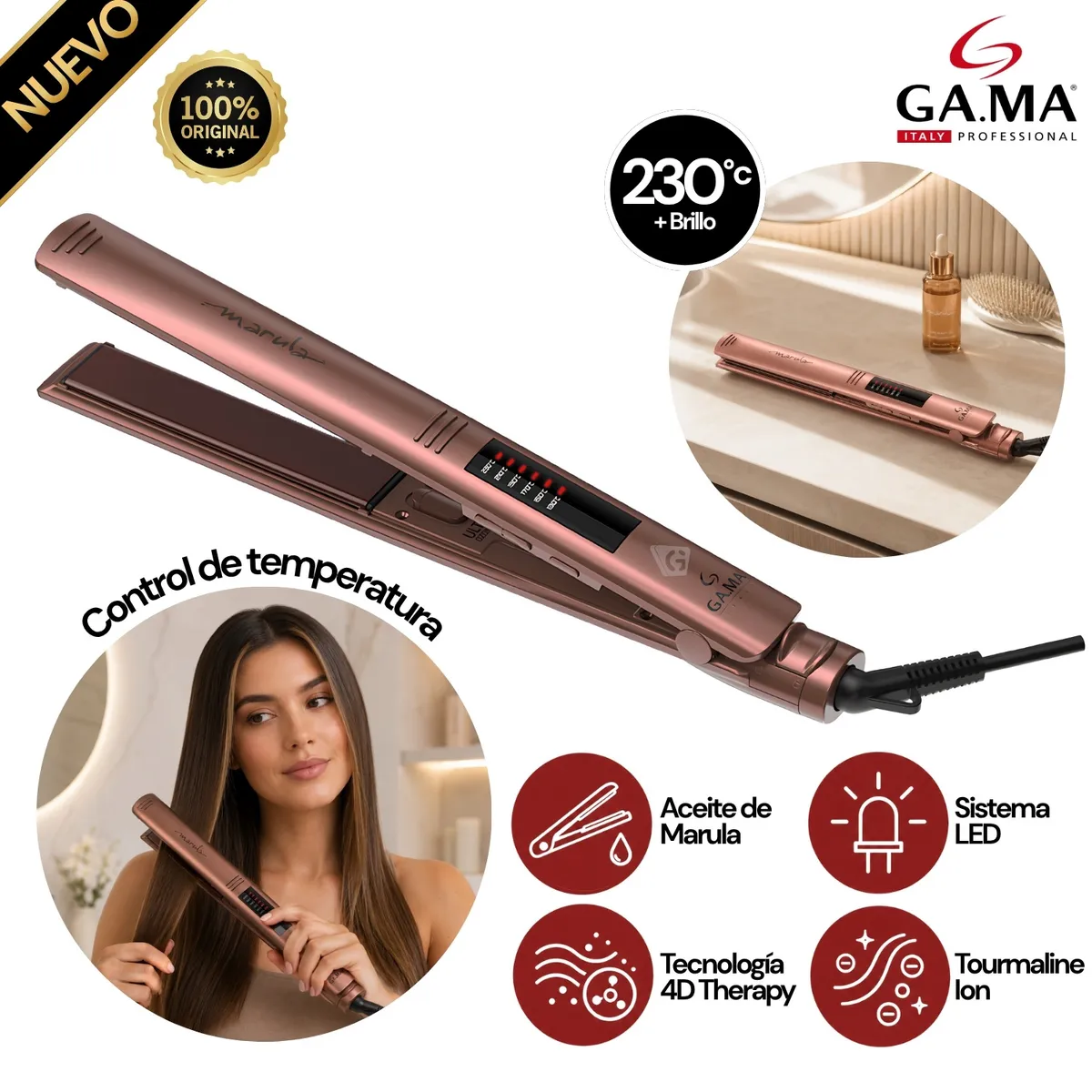 PLANCHA ELEGANCE MARULA LED 4D BECHS0000002223 - 1