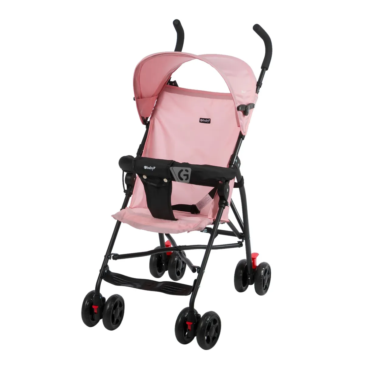 COCHE BASTÓN EBABY BLUM – EB2013 ROSADO - 2