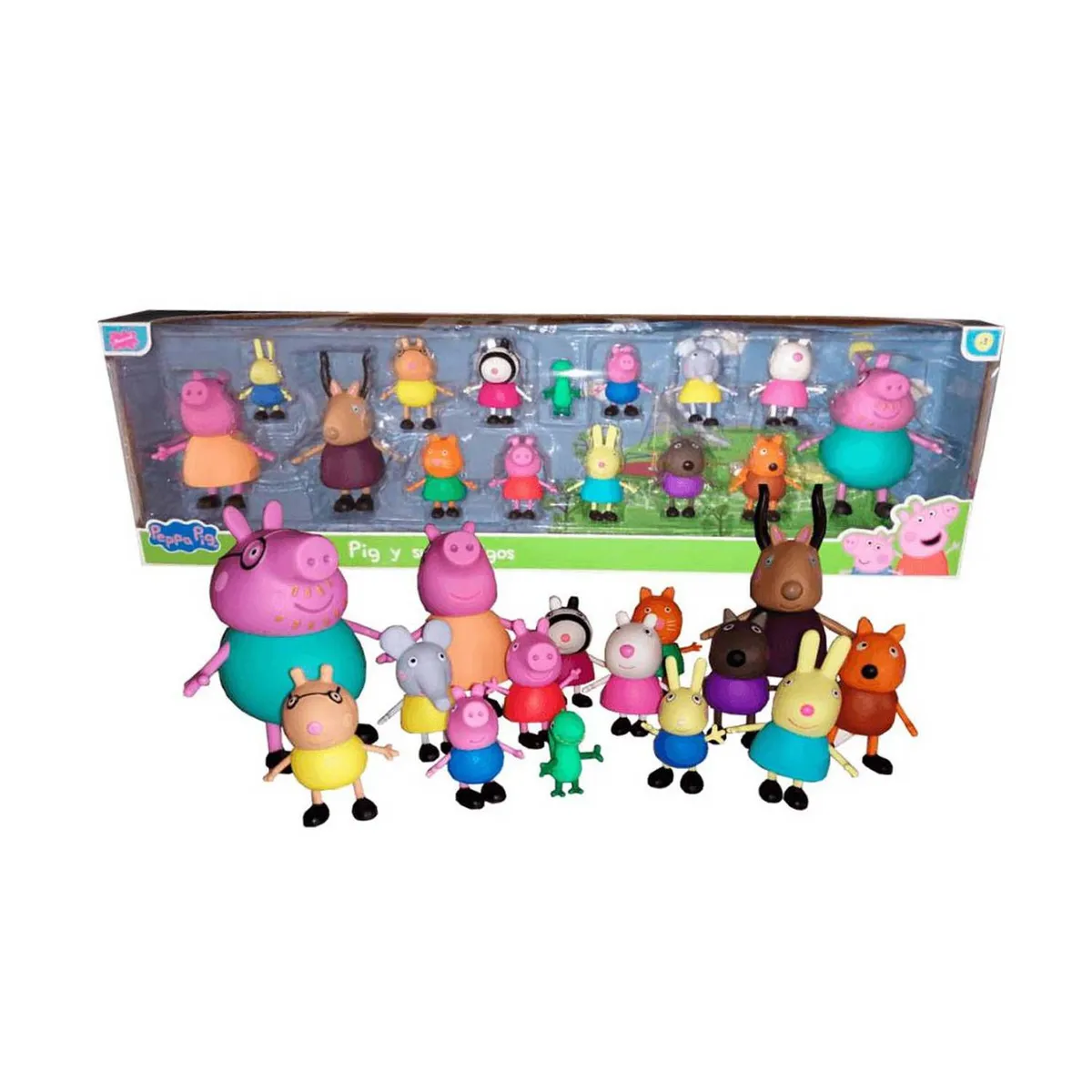 SET DE PEPPA PIG 15 PERSONAJES FAMILIA Y AMIGOS - 3