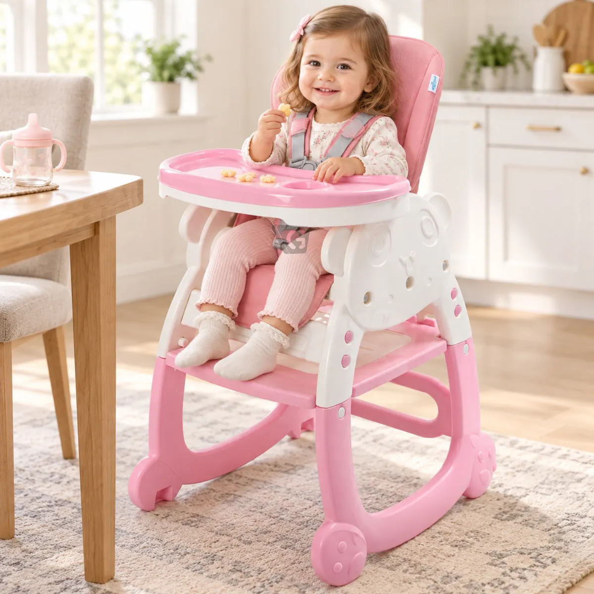 SILLA DE COMER EBABY DANIEL EB646 ROSADO - 5