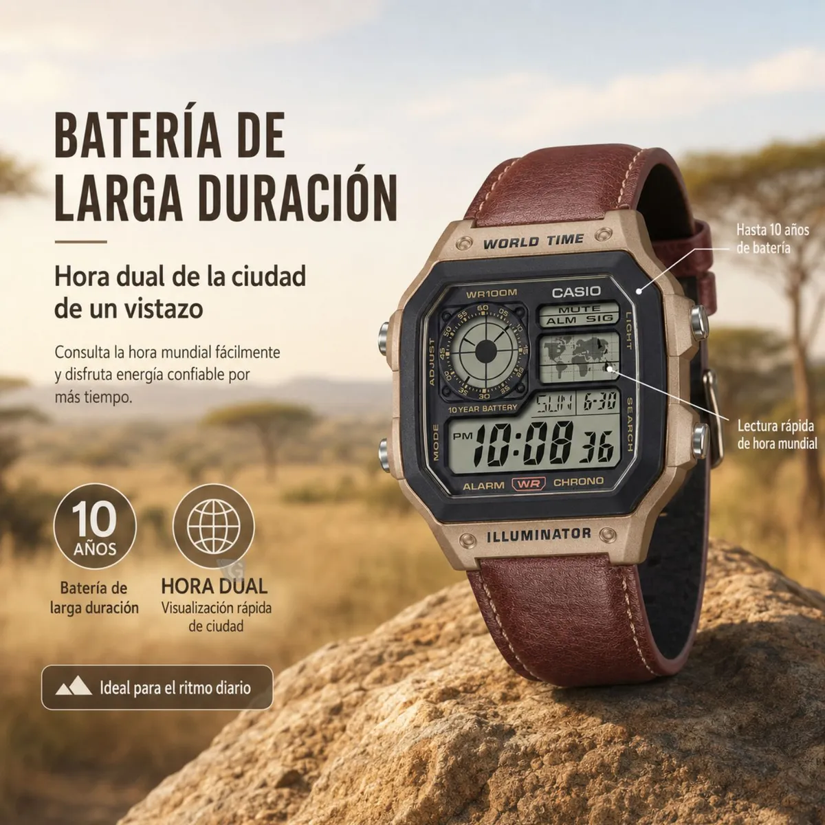 RELOJ CASIO DIGITAL AE-1200WHL-5A - 5