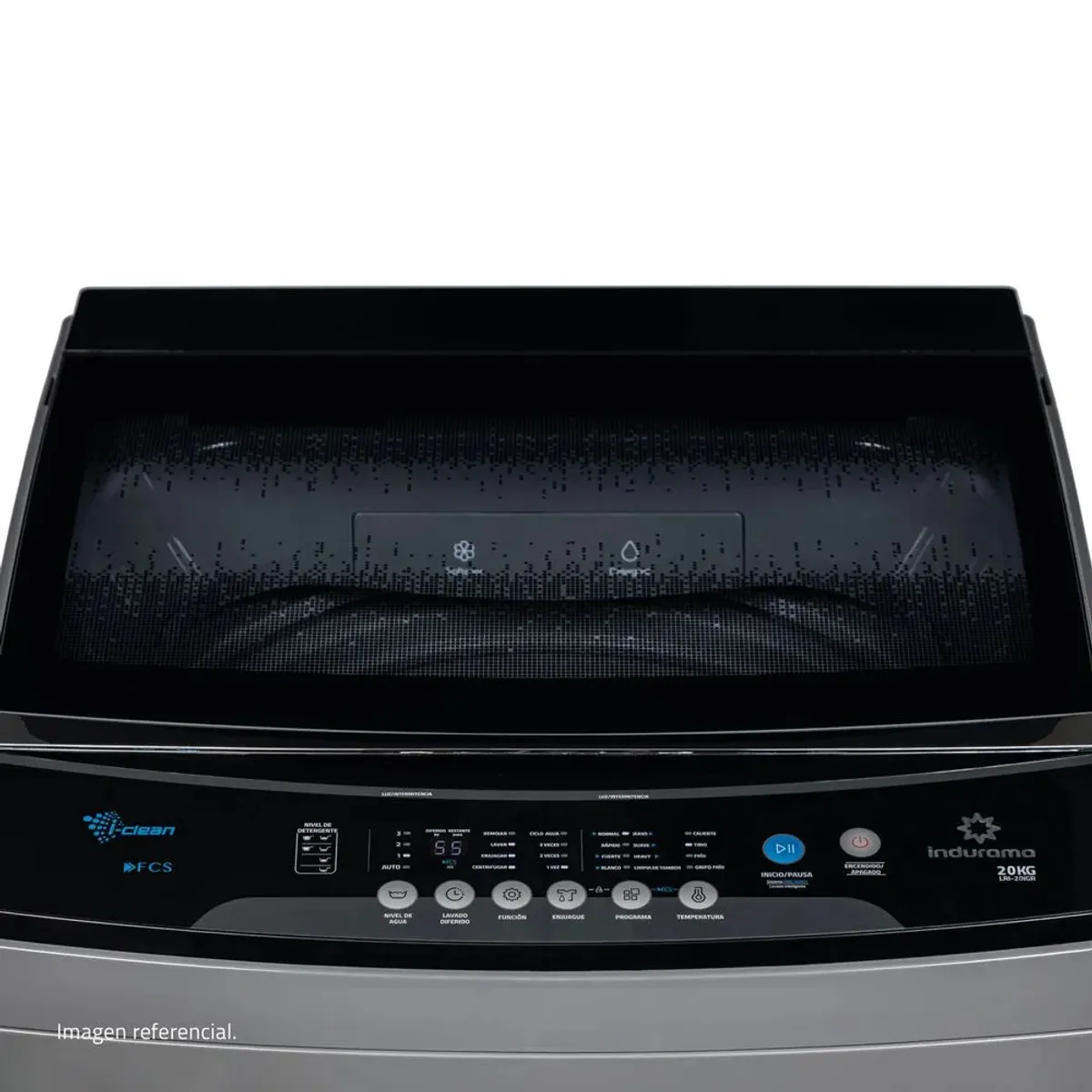 LAVADORA AUTOMÁTICA INVERTER 20 KG CARGA SUPERIOR GRIS INDURAMA LRI-20IGR - 4