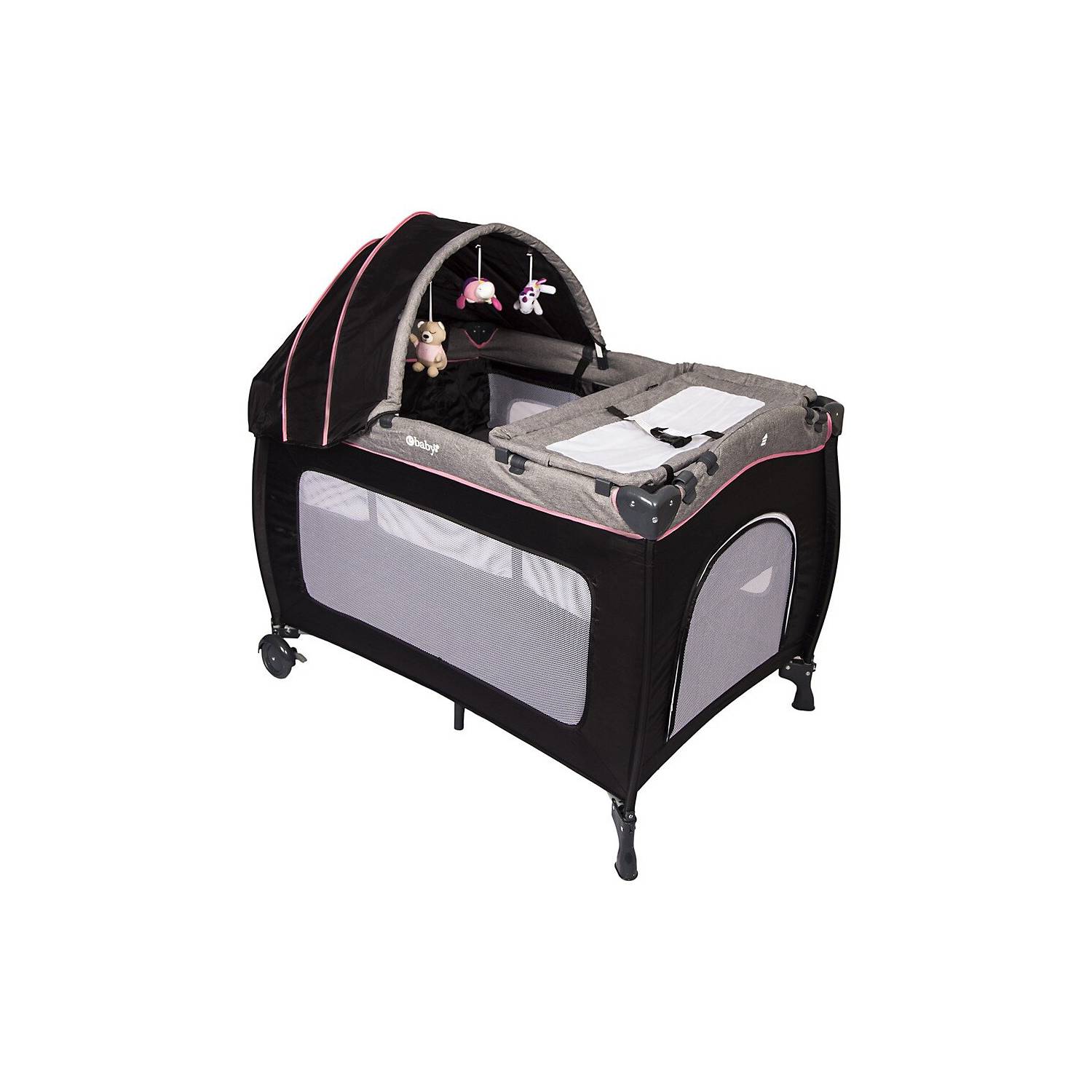 EBABY CUNA CORRAL SALLY 716 + TINA PLEGABLE ROSADO - 4