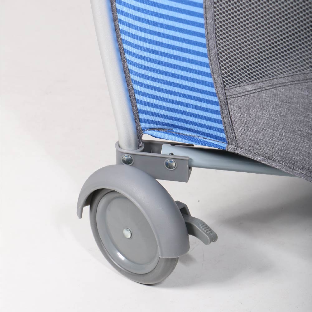 EBABY CUNA CORRAL ALUMINIO NOA 780 CON TUL REINA AZUL - 5