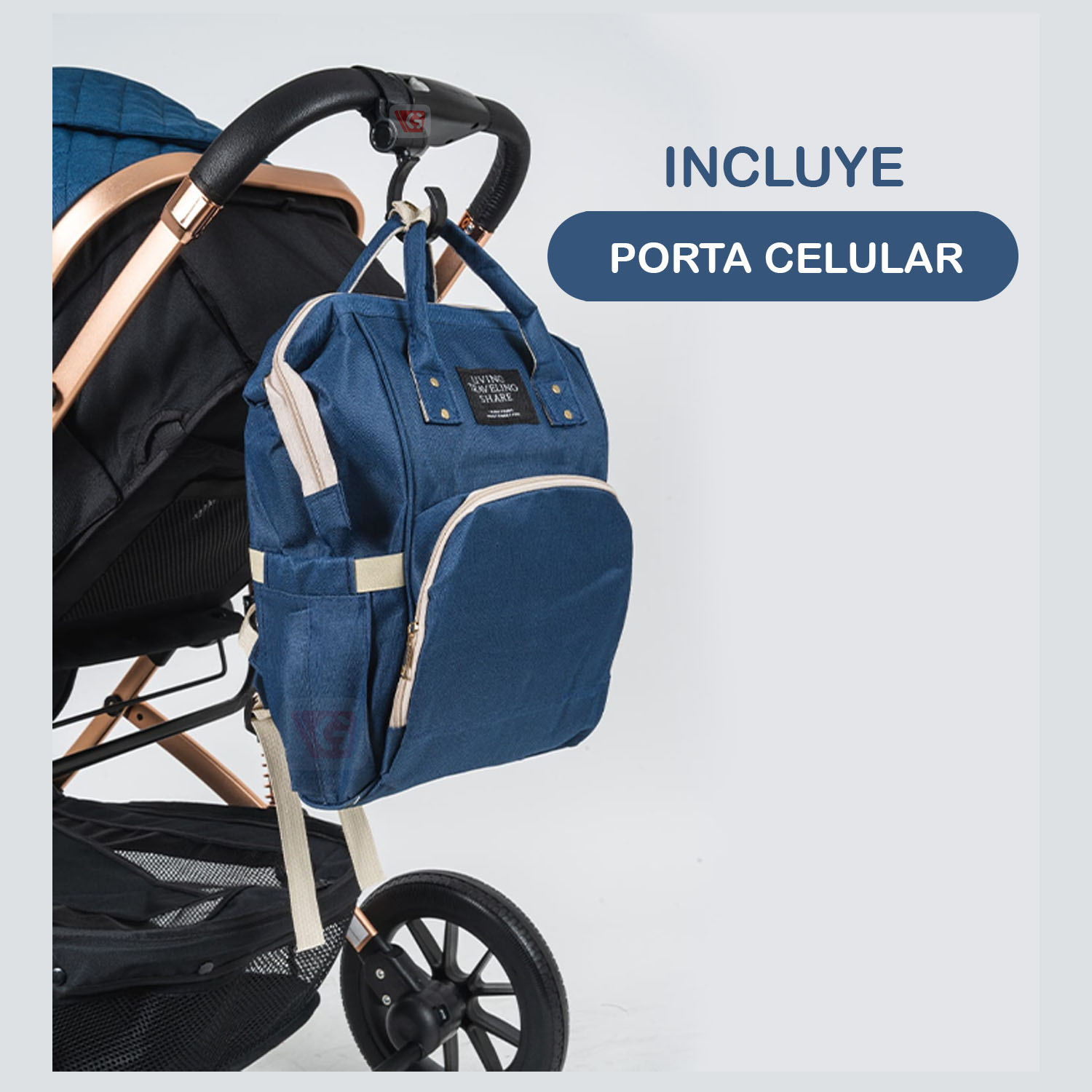 COCHE CUNA GETHEX MÓNACO AZUL MOISÉS GOLDEN - 4