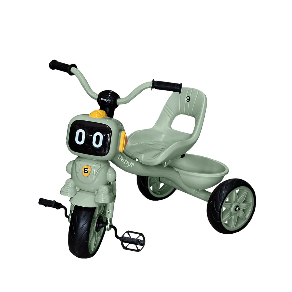 TRICICLO CHAVITO ROBOT MUSICAL EBABY 319 VERDE - 1