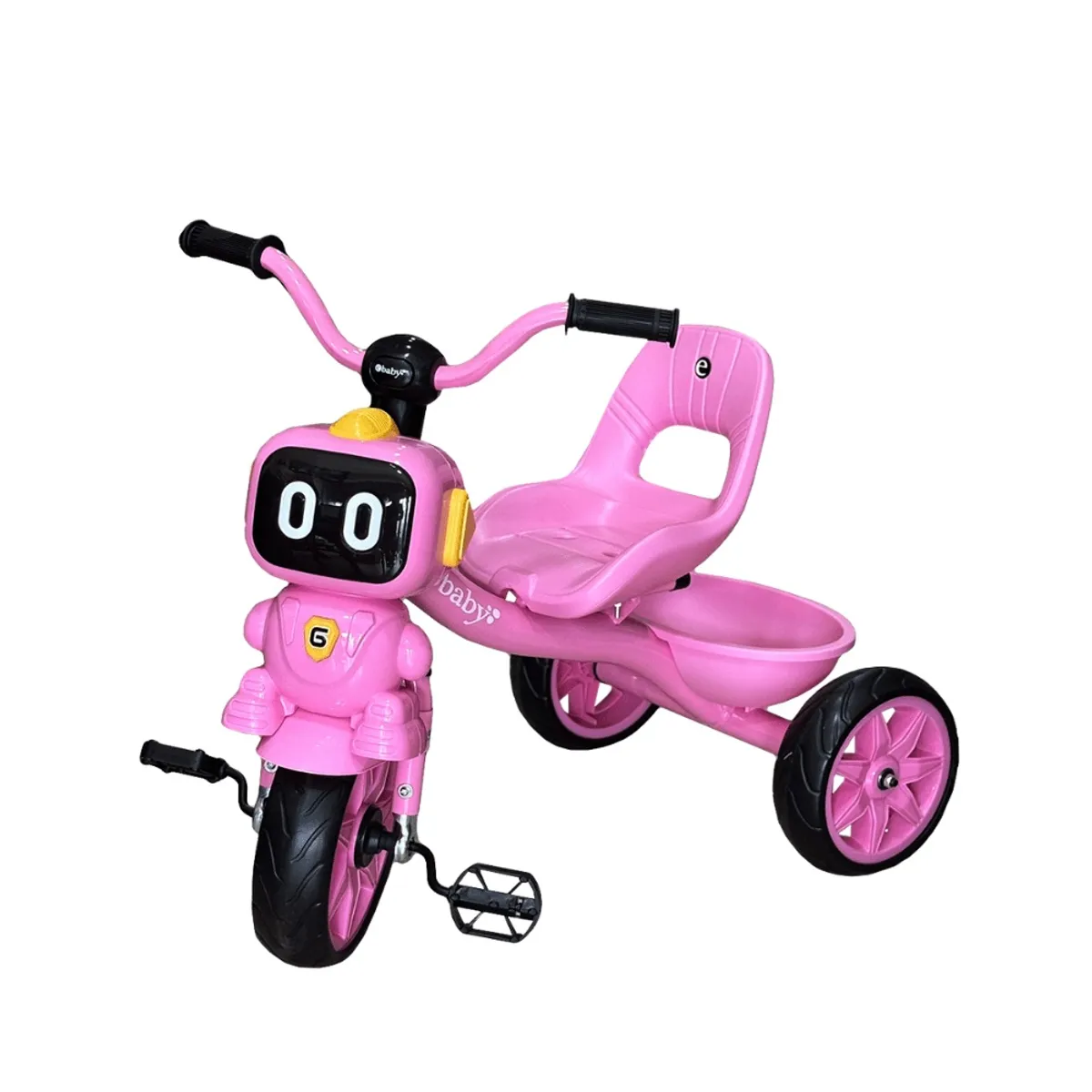 TRICICLO CHAVITO ROBOT MUSICAL EBABY 319 ROSADO - 1