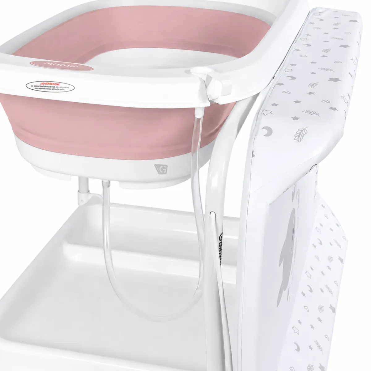 BAÑERA CAMBIADOR BLUR ROSADO - EBABY 822-1 - 3
