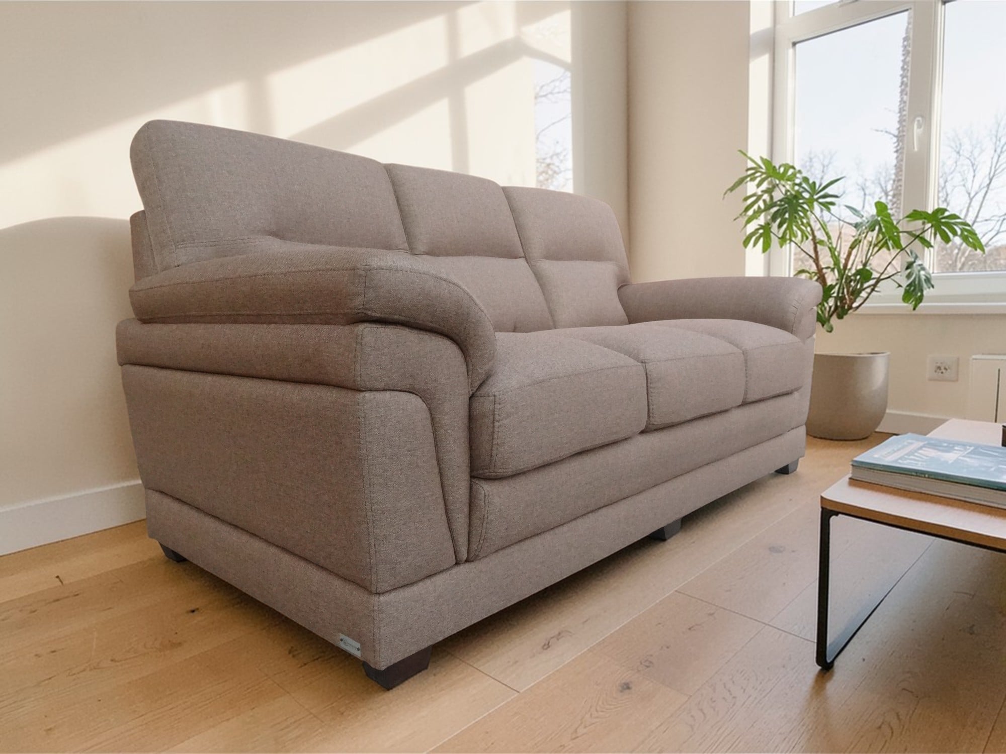 SOFA LINEA UNO BOSTON 3 CUERPOS TABACO - 2