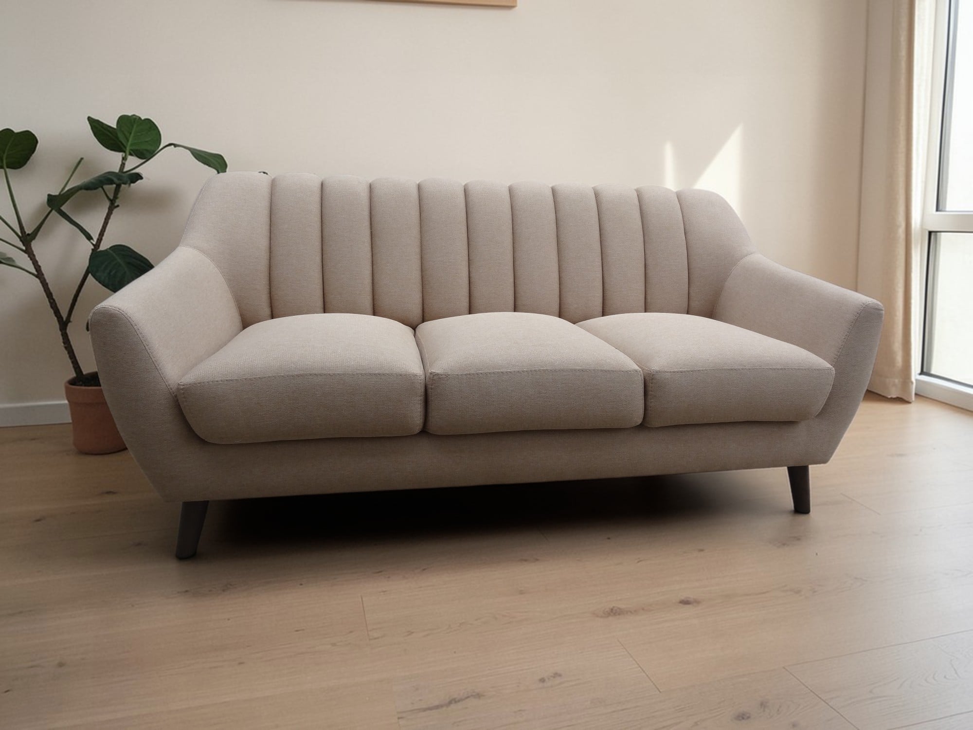 SALA LINEA UNO MUEBLES VALERIA BEIGE 3-2 - 2