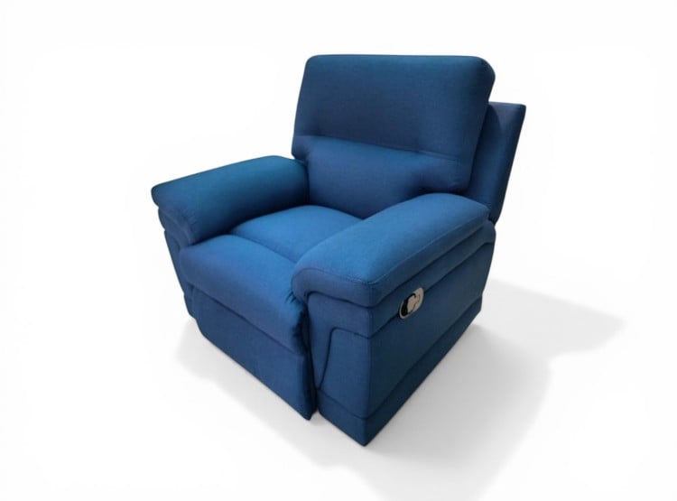 RECLINABLE LINEA UNO MUEBLES BOSTON MADERA TORNILLO AZUL LINEA UNO - 3