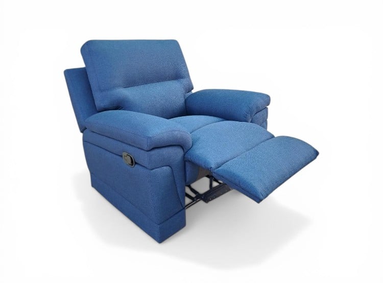 RECLINABLE LINEA UNO MUEBLES BOSTON MADERA TORNILLO AZUL LINEA UNO - 4