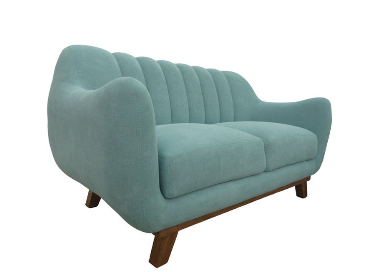 SOFÁ LÍNEA UNO MUEBLES 2 CUERPOS ALEXIA AQUA - 4