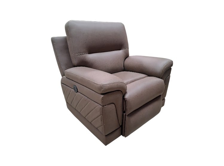 SILLÓN RECLINABLE LINEA UNO MUEBLES MADERA TORNILLO CAFÉ CLARO SILLON RECLINABLE BOSTON COCOA - 3