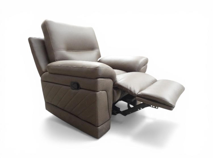 SILLÓN RECLINABLE LINEA UNO MUEBLES MADERA TORNILLO CAFÉ CLARO SILLON RECLINABLE BOSTON COCOA - 4
