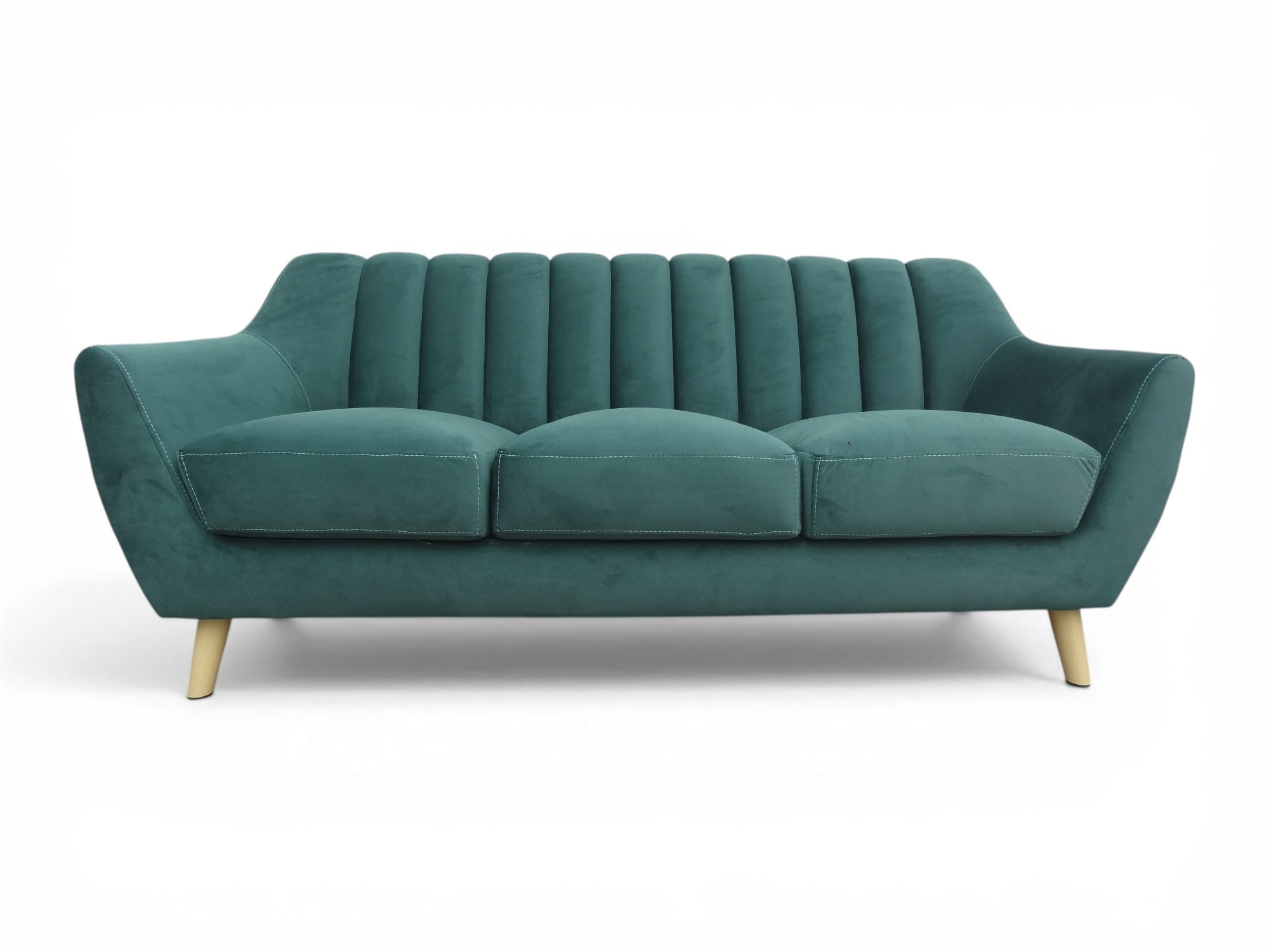 SOFA LINEA UNO MUEBLES 3 CUERPOS VALERIA VERDE - 3