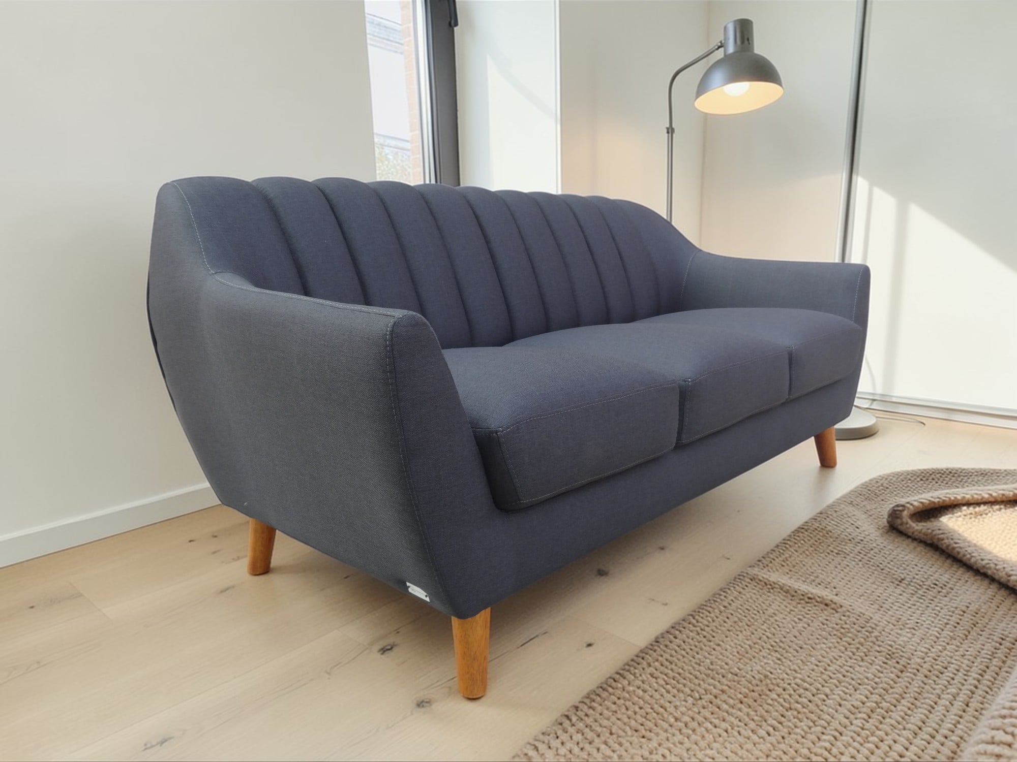SOFA LINEA UNO MUEBLES 3 CUERPOS VALERIA GRIS - 2