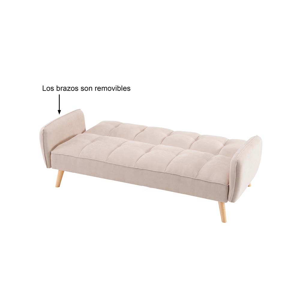 SOFÁ CAMA FUTÓN MIRANDA BEIGE - 2