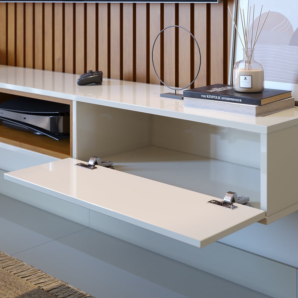 CENTRO DE ENTRETENIMIENTO PANEL LOFT 1.8 NATURE Y OFF WHITE - 4