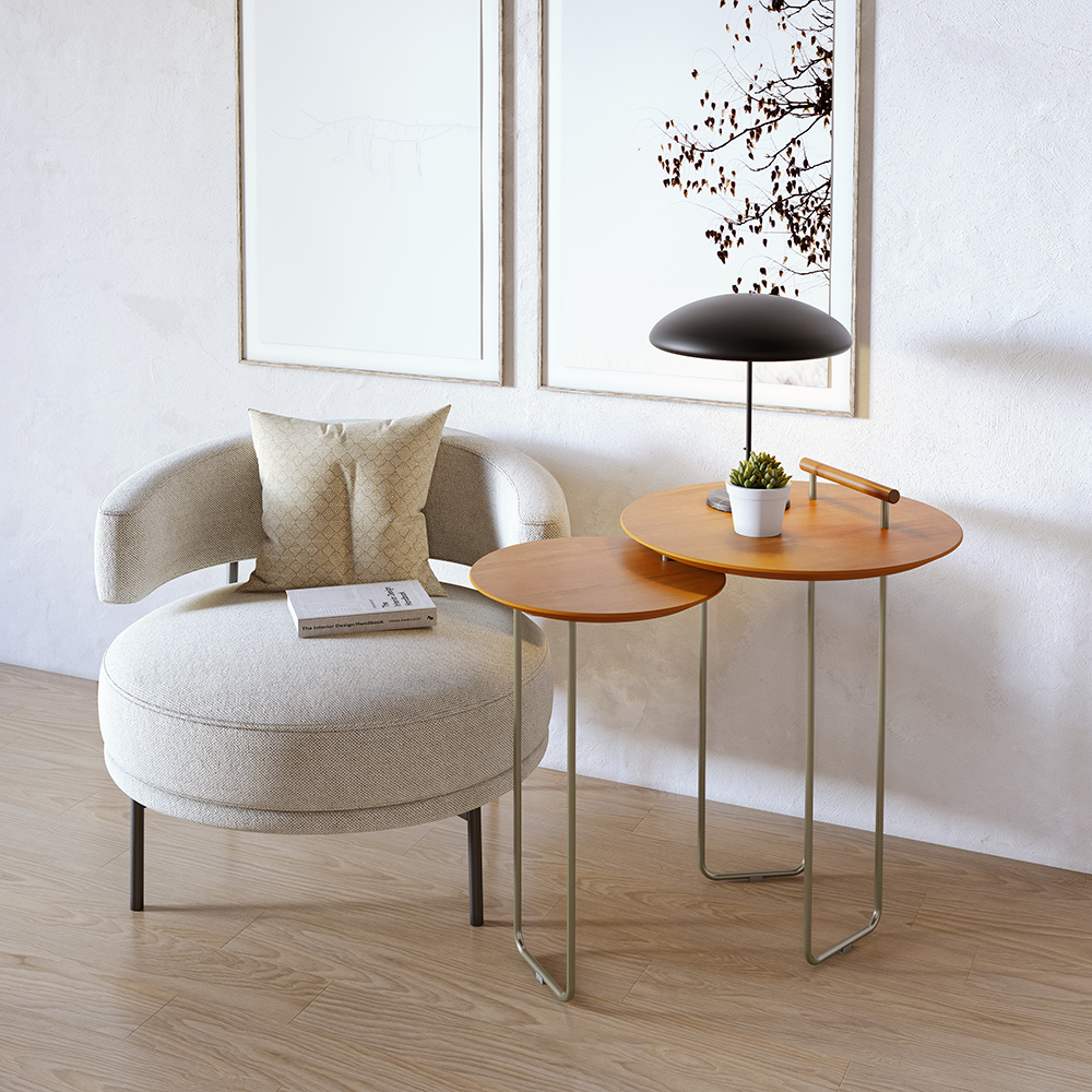 SET MESAS AUXILIARES CLASSIC NATURE - 1