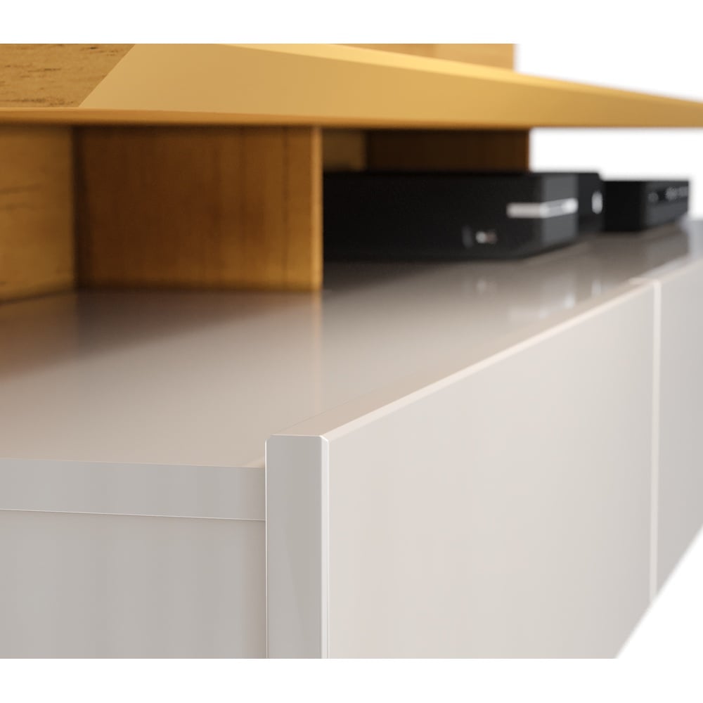 CENTRO DE ENTRETENIMIENTO PANEL DECORE LED 1.8 NATURE Y OFF WHITE - 4