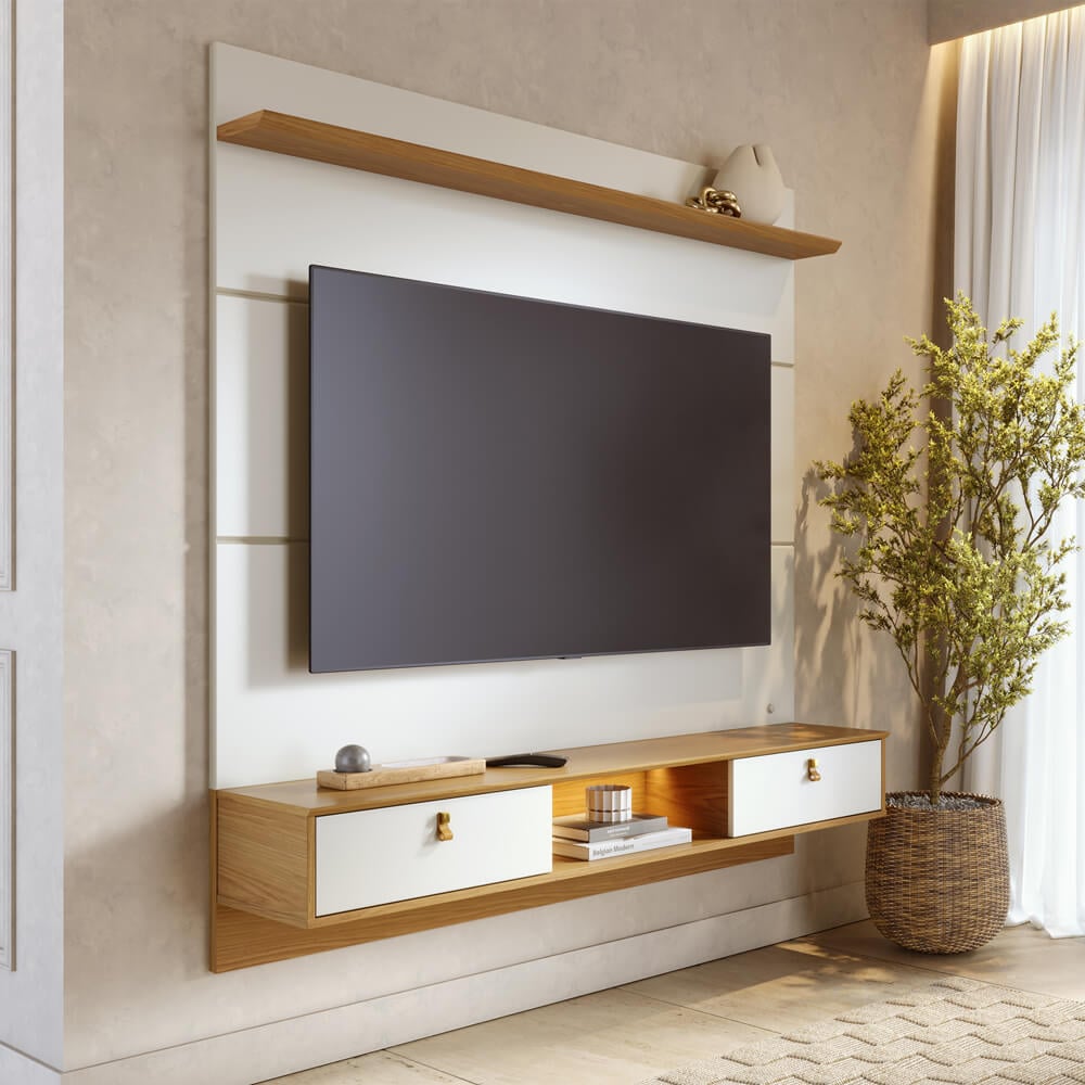 CENTRO DE ENTRETENIMIENTO DE TV PANEL GORDES OFF WHITE - 1