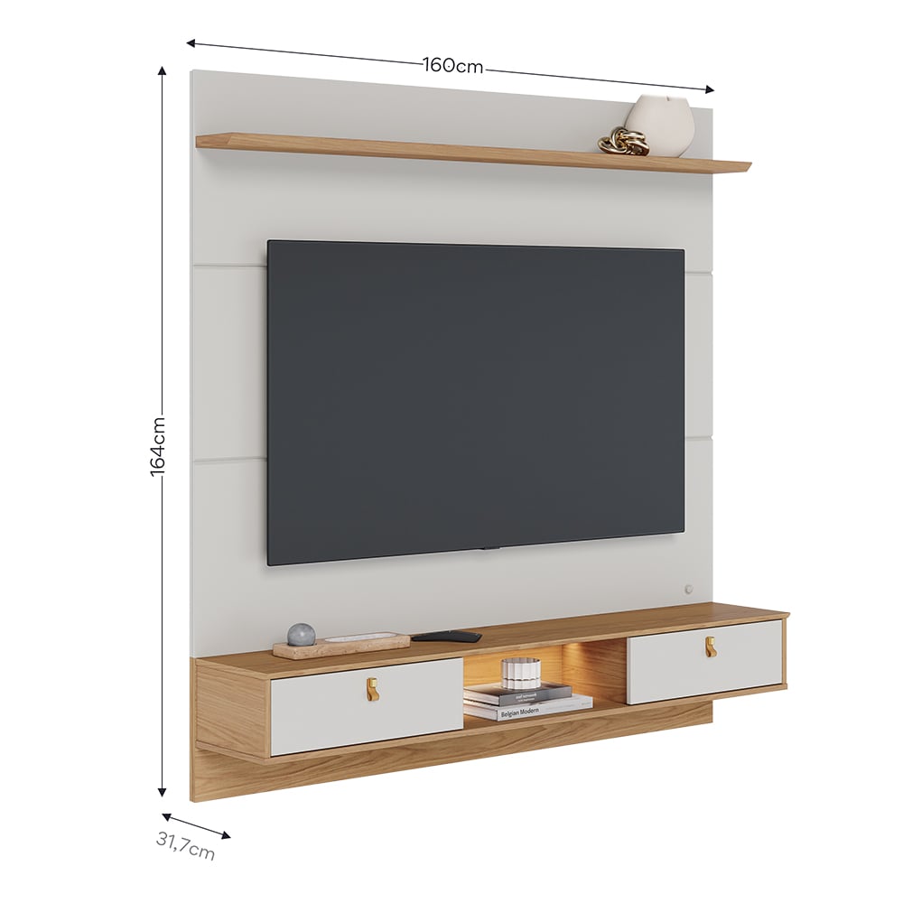 CENTRO DE ENTRETENIMIENTO DE TV PANEL GORDES OFF WHITE - 2