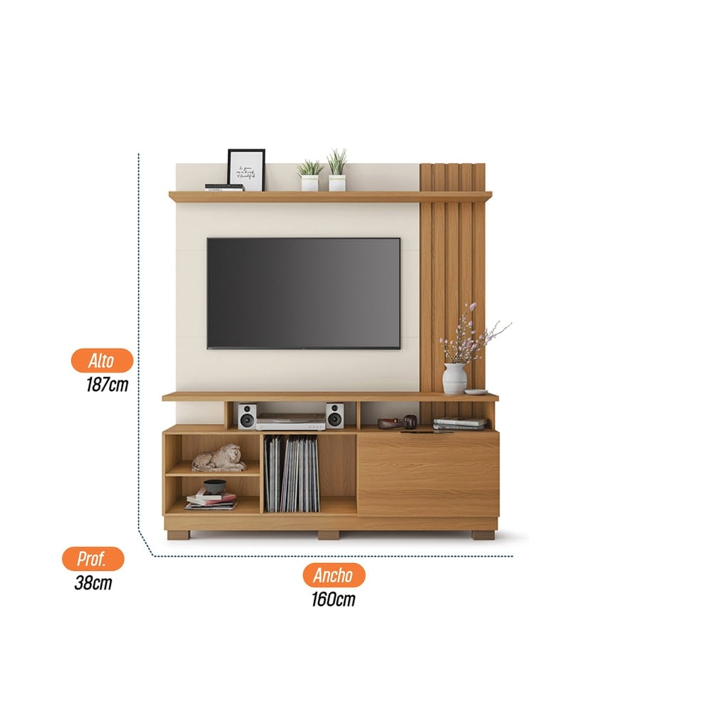 CENTRO DE ENTRETENIMIENTO DE TV BREST OFF WHITE - 2