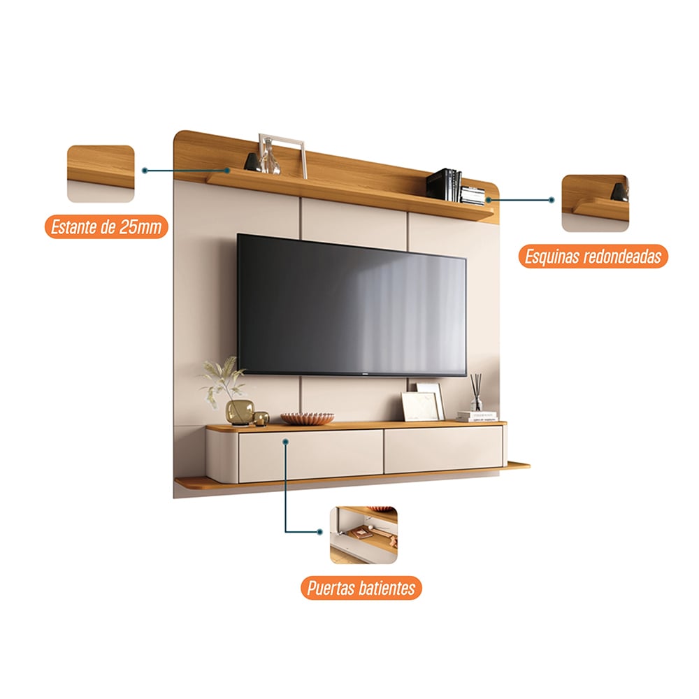 CENTRO DE ENTRETENIMIENTO DE TV PANEL BREMEN OFF WHITE - 5