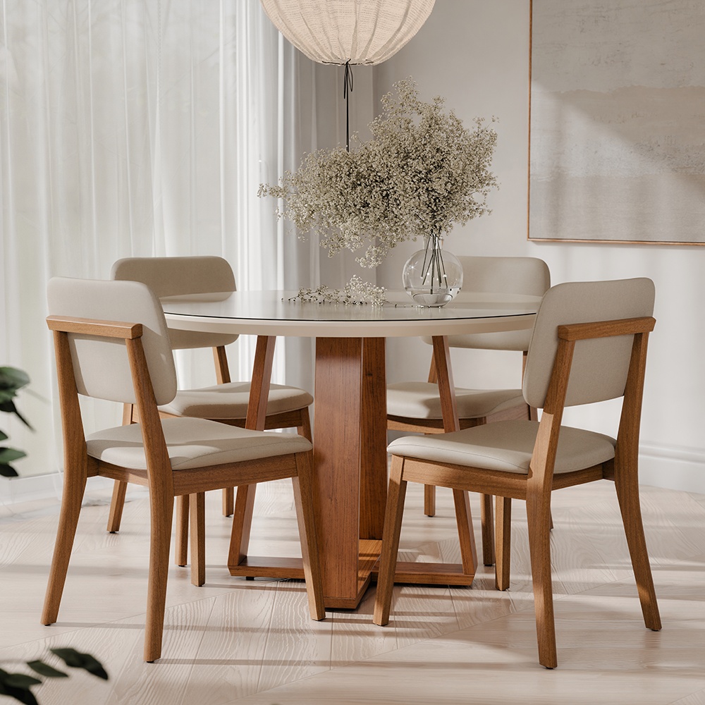 MESA DE COMEDOR WOOD 1.2 PATAS MADERA - 2