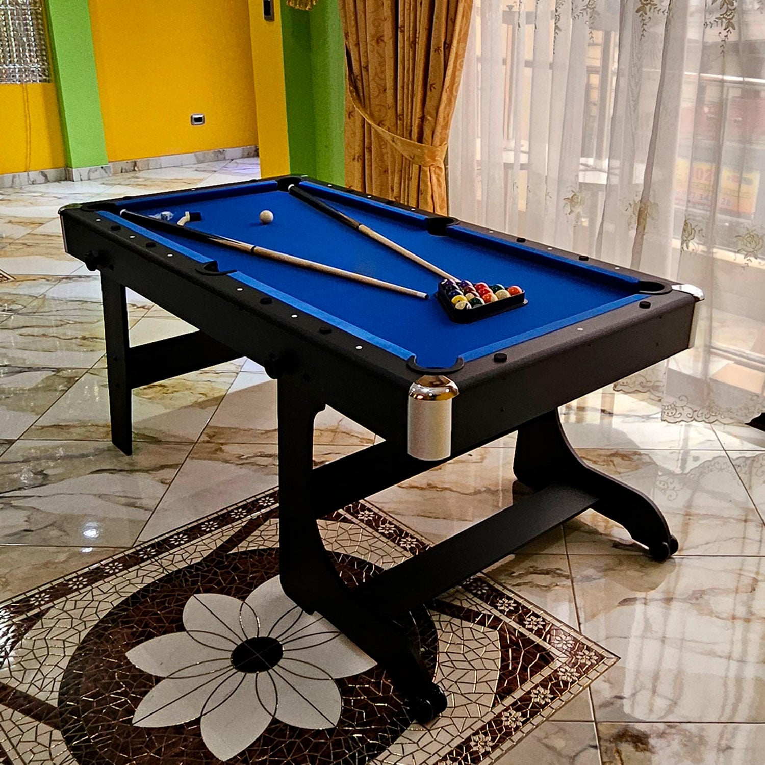 MESA DE BILLAR, PING PONG, MESA DE ESTUDIO – PLEGABLE MULTIJUEGOS 3 EN 1 - 3