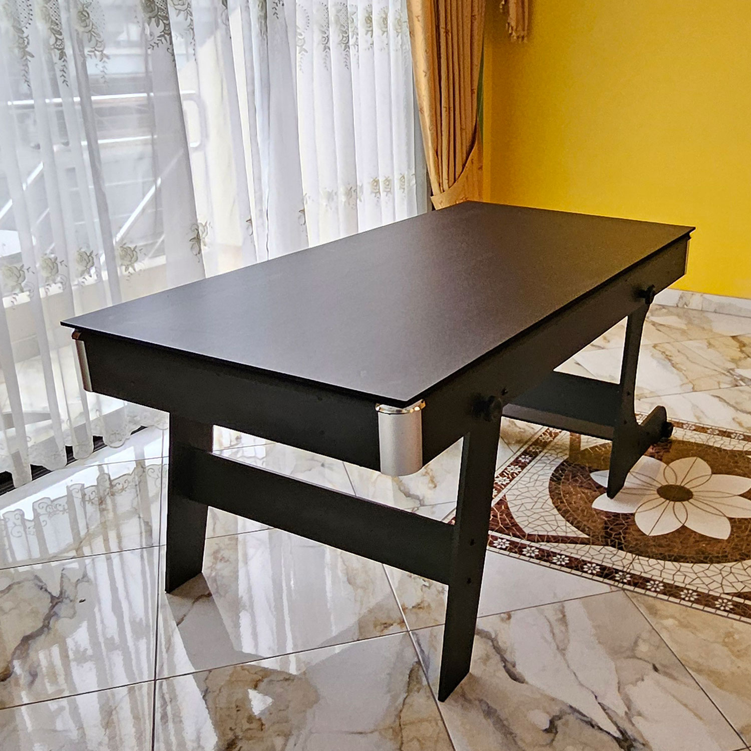 MESA DE BILLAR, PING PONG, MESA DE ESTUDIO – PLEGABLE MULTIJUEGOS 3 EN 1 - 5