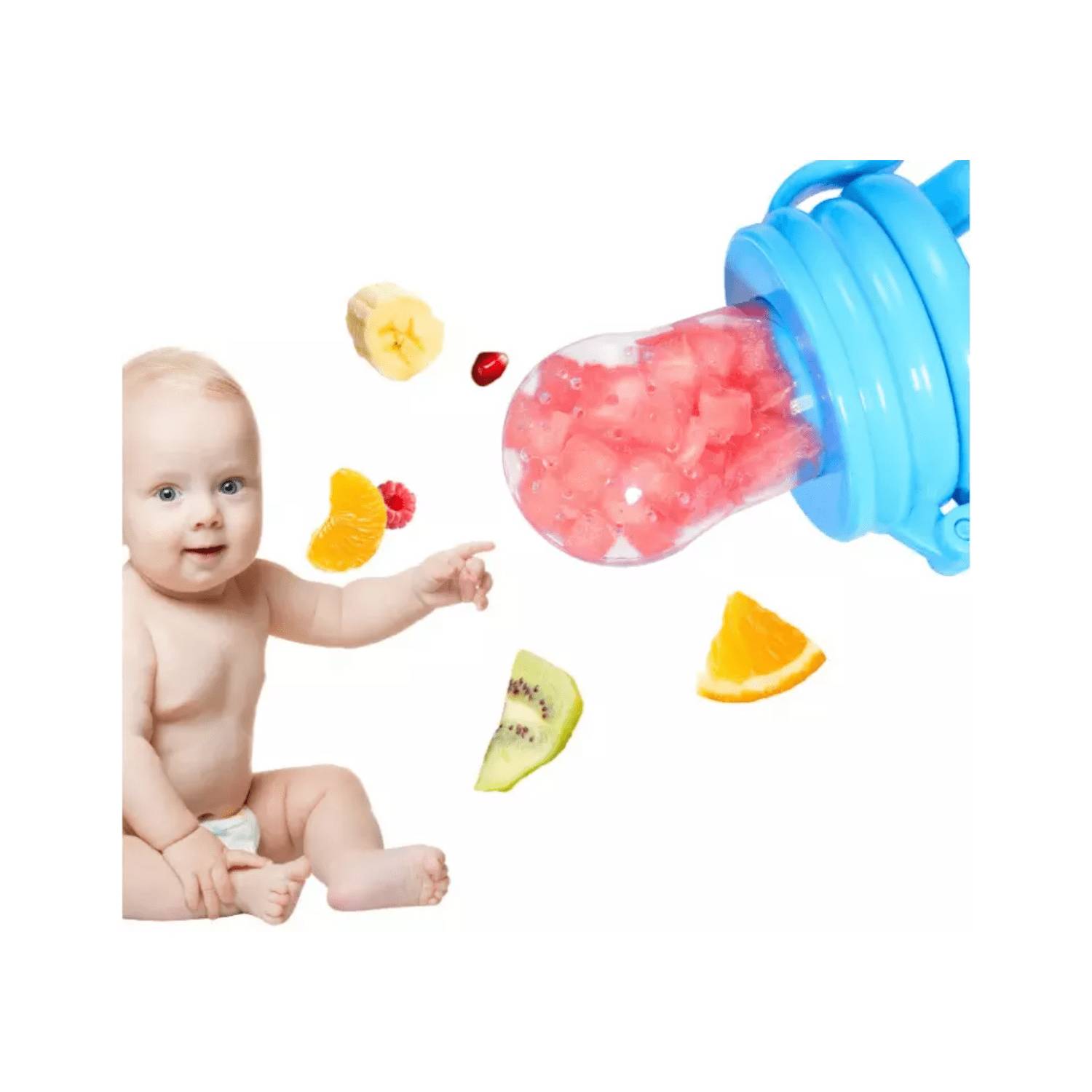 CHUPÓN ALIMENTADOR DE FRUTAS PARA BEBES AZUL - 2